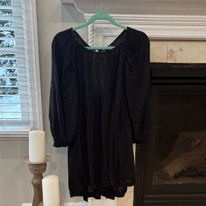 Free People Black Midi Dress